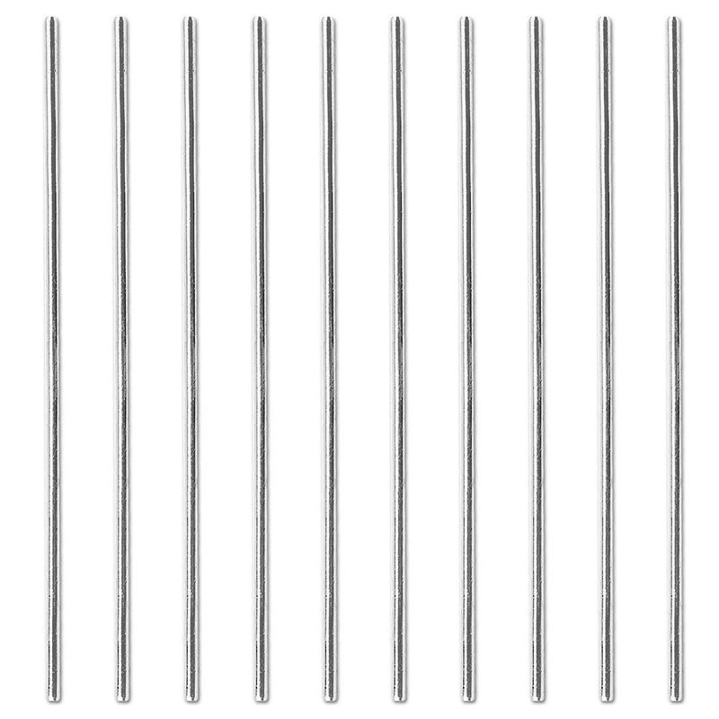 Sutemribor 2mm x 150mm Stainless Steel Model Straight Metal Round Shaft Rods,10 Pieces